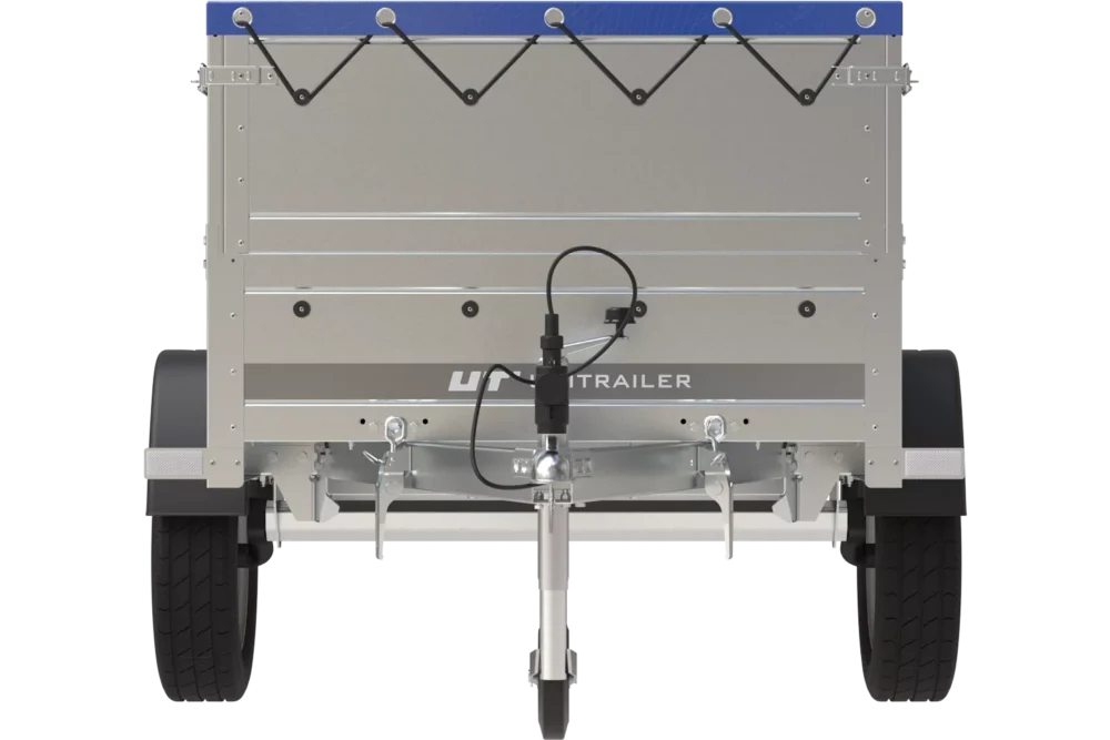 Gartenanhänger 200 Kipp mit Stützrad, zwei Seitenwänden, H-0-Rahmen und blauer Plane-Neu4 Gartenanhänger 200 Kipp mit Stützrad, zwei Seitenwänden, H-0-Rahmen und blauer Plane-Neu