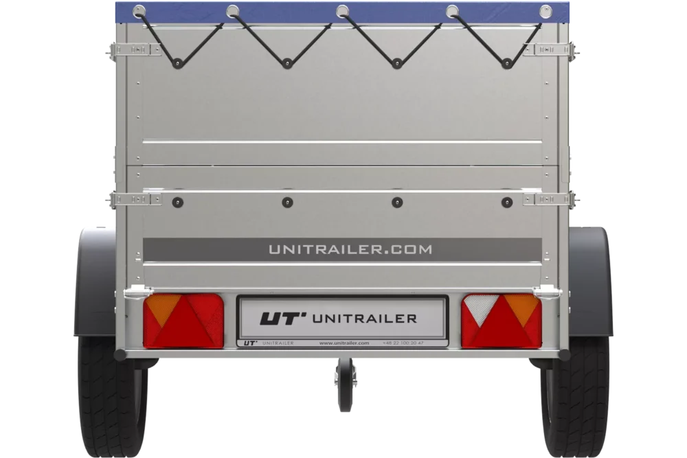 Gartenanhänger 200 Kipp mit Stützrad, zwei Seitenwänden, H-0-Rahmen und blauer Plane-Neu6 Gartenanhänger 200 Kipp mit Stützrad, zwei Seitenwänden, H-0-Rahmen und blauer Plane-Neu