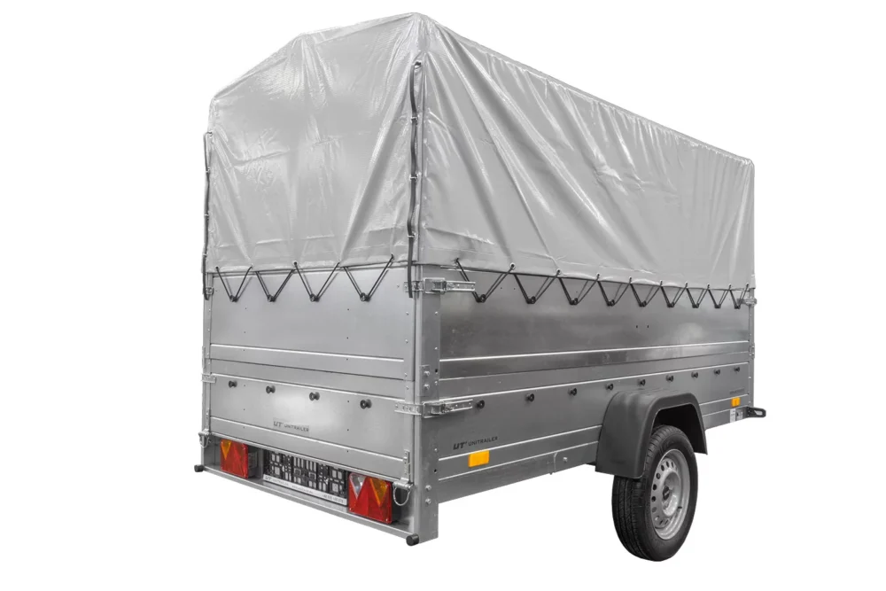 Kfz Anhänger mit Plane GARDEN TRAILER 264 KIPP [mit Stützrad, zusätzlichen Bordwänden, Hochplane und Hochspriegel]-Neu