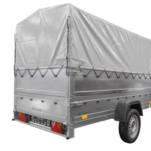 Kfz Anhänger mit Plane GARDEN TRAILER 264 KIPP [mit Stützrad, zusätzlichen Bordwänden, Hochplane und Hochspriegel]-Neu