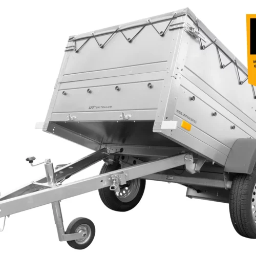 Kippbarer Pkw Anhänger Garden Trailer 200 KIPP mit zusätzlichen Bordwänden, Stützrad und Flachplane-Neu