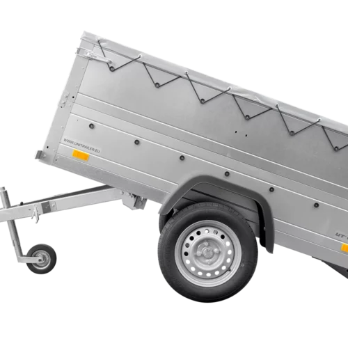 Kippbarer Pkw Anhänger Garden Trailer 200 KIPP mit zusätzlichen Bordwänden, Stützrad und Flachplane-Neu