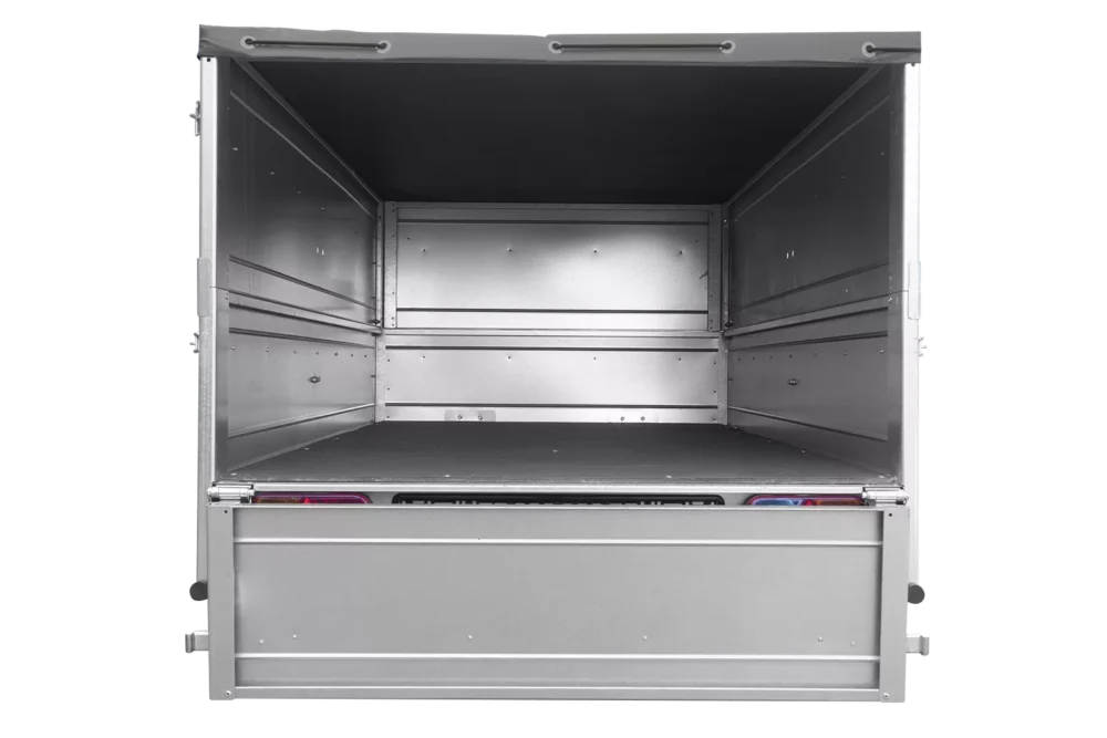 Kippbarer Pkw Anhänger Garden Trailer 200 KIPP mit zusätzlichen Bordwänden, Stützrad und Flachplane-Neu