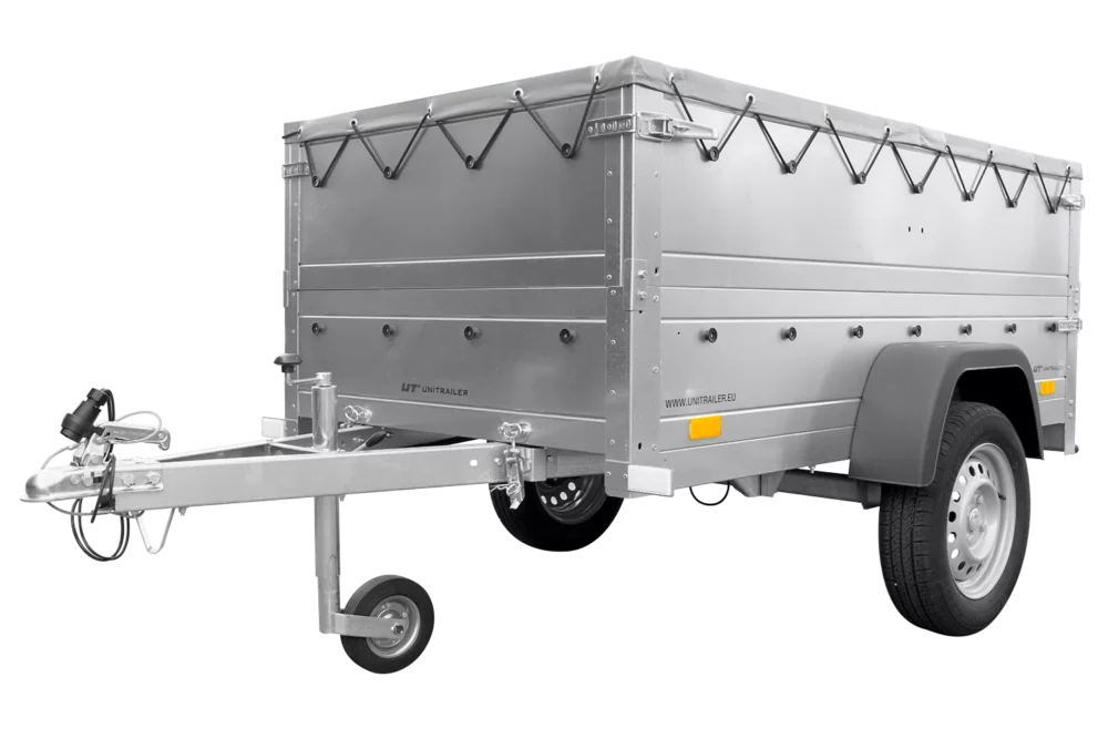 Kippbarer Pkw Anhänger Garden Trailer 200 KIPP mit zusätzlichen Bordwänden, Stützrad und Flachplane-Neu