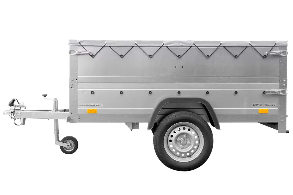 Kippbarer Pkw Anhänger Garden Trailer 200 KIPP mit zusätzlichen Bordwänden, Stützrad und Flachplane-Neu