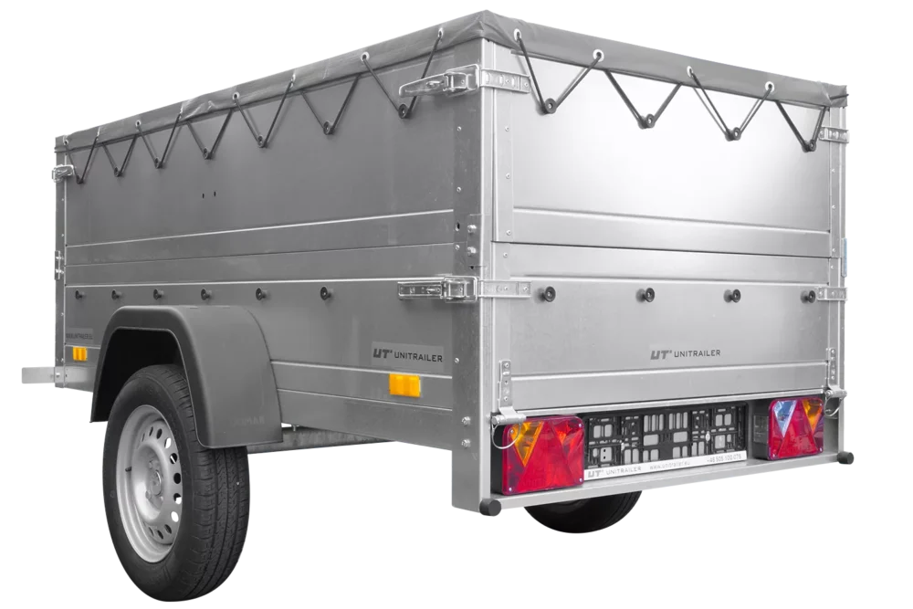 Kippbarer Pkw Anhänger Garden Trailer 200 KIPP mit zusätzlichen Bordwänden, Stützrad und Flachplane-Neu