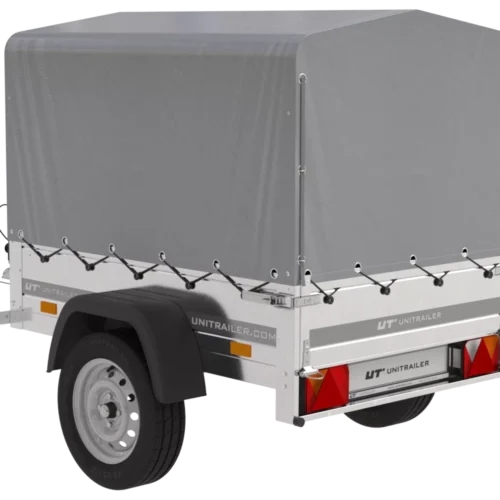 Kipper Anhänger 750 kg Garden Trailer 150 KIPP 150×106 cm [mit Hochplane, Hochspriegel und Stützrad]-Neu