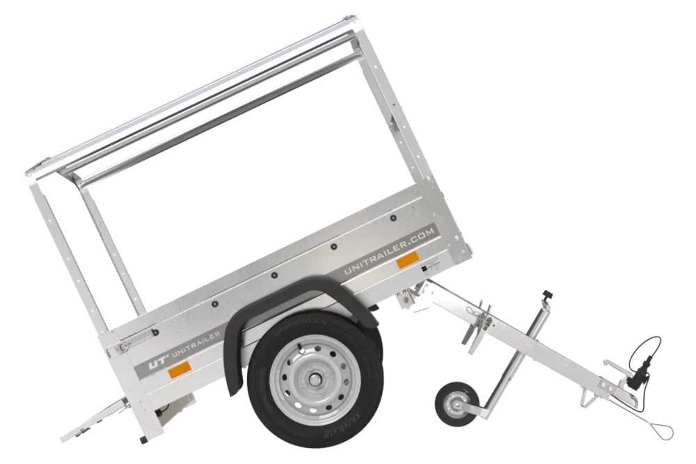 Kipper Anhänger 750 kg Garden Trailer 150 KIPP 150×106 cm [mit Hochplane, Hochspriegel und Stützrad]-Neu