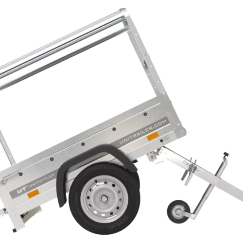 Kipper Anhänger 750 kg Garden Trailer 150 KIPP 150×106 cm [mit Hochplane, Hochspriegel und Stützrad]-Neu