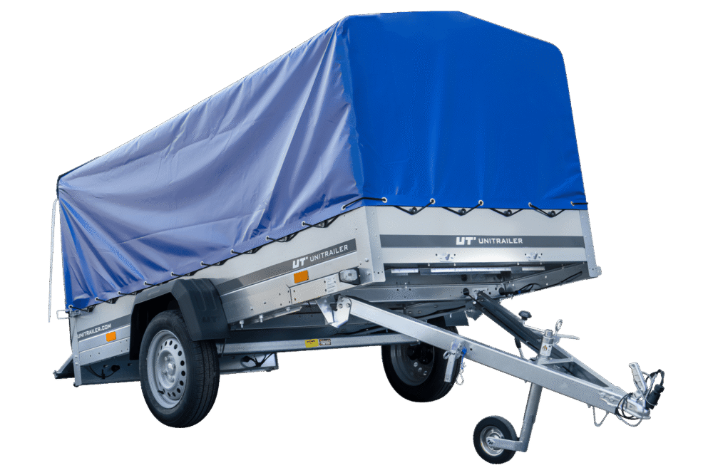 Langer PKW-Anhänger Garden Trailer 264 KIPP mit Hochplane, Spriegel und Stützrad-Neu
