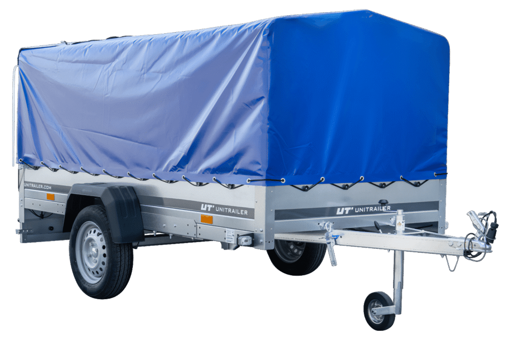 Langer PKW-Anhänger Garden Trailer 264 KIPP mit Hochplane, Spriegel und Stützrad-Neu