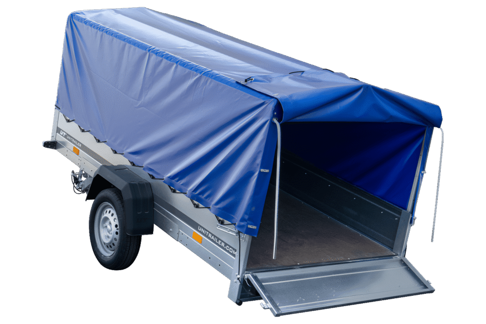 Langer PKW-Anhänger Garden Trailer 264 KIPP mit Hochplane, Spriegel und Stützrad-Neu