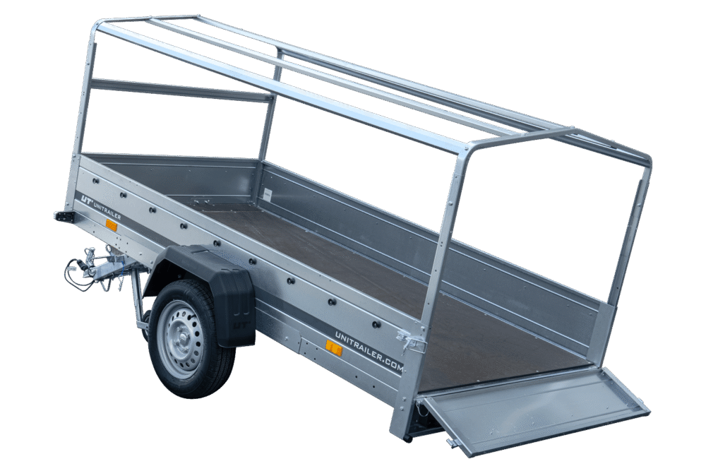 Langer PKW-Anhänger Garden Trailer 264 KIPP mit Hochplane, Spriegel und Stützrad-Neu