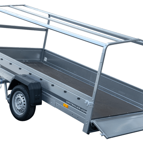 Langer PKW-Anhänger Garden Trailer 264 KIPP mit Hochplane, Spriegel und Stützrad-Neu