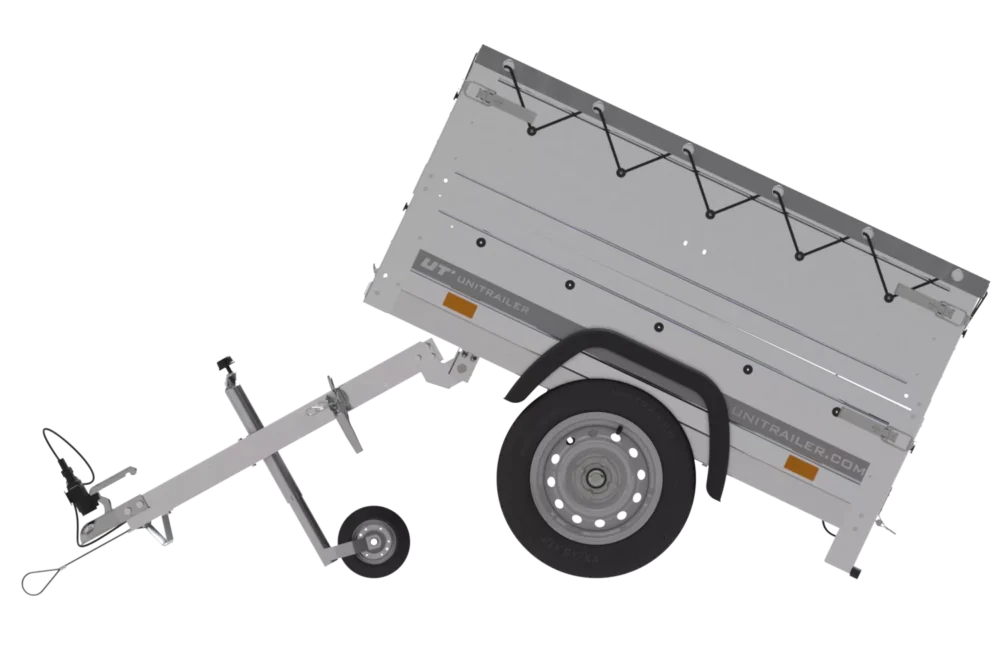 Neu Anhänger Garden Trailer 150 KIPP mit zusätzlichen Bordwänden, Stützrad und Flachplane-Neu
