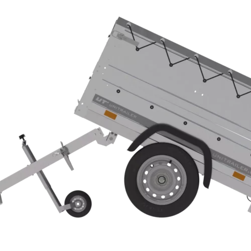 Neu Anhänger Garden Trailer 150 KIPP mit zusätzlichen Bordwänden, Stützrad und Flachplane-Neu