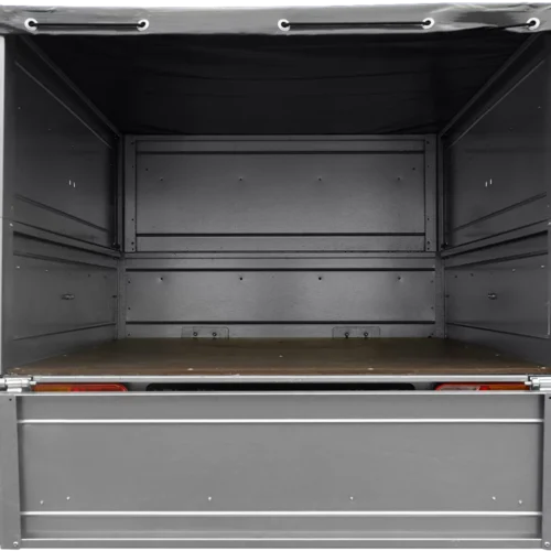 Neu Anhänger Garden Trailer 150 KIPP mit zusätzlichen Bordwänden, Stützrad und Flachplane-Neu