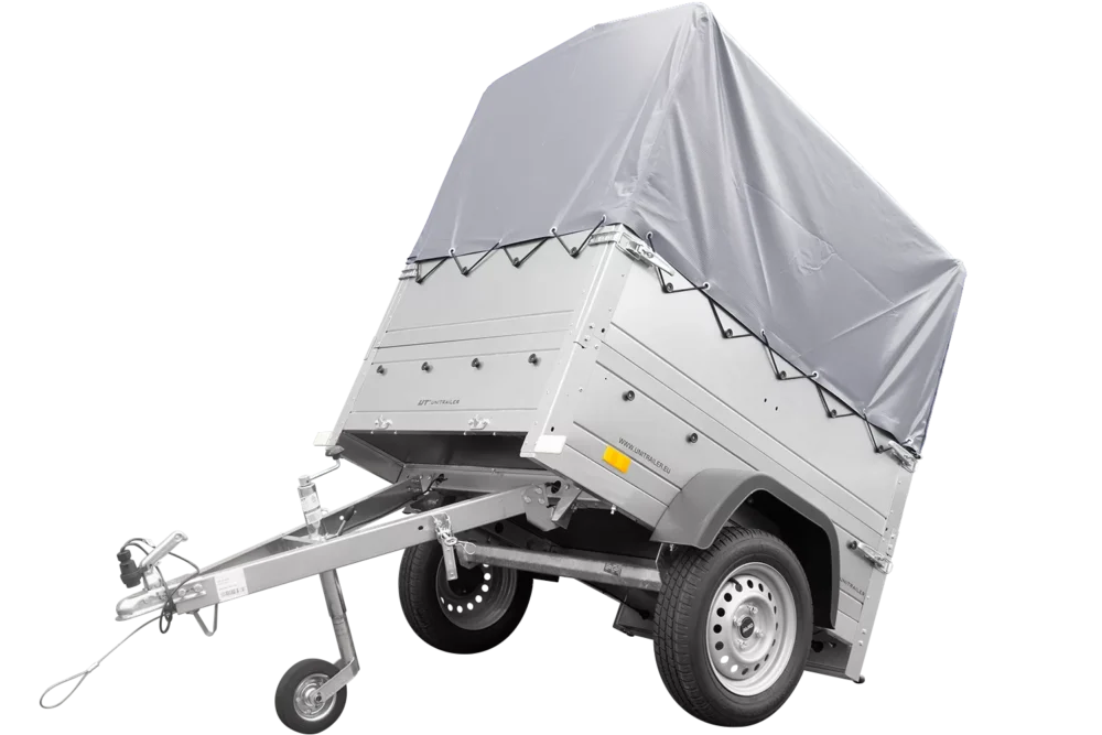 Neuanhänger Kipper ungebremst Garden Trailer 150 KIPP mit zusätzlichen Bordwänden, Stützrad, Hochplane und Hochspriegel-Neu