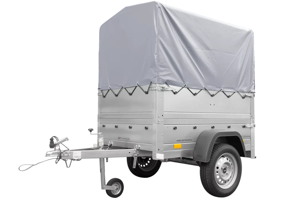 Neuanhänger Kipper ungebremst Garden Trailer 150 KIPP mit zusätzlichen Bordwänden, Stützrad, Hochplane und Hochspriegel-Neu