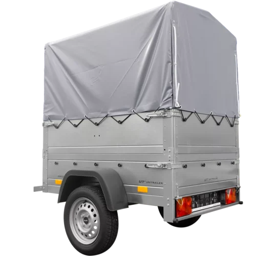 Neuanhänger Kipper ungebremst Garden Trailer 150 KIPP mit zusätzlichen Bordwänden, Stützrad, Hochplane und Hochspriegel-Neu