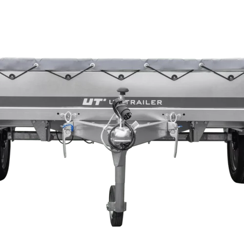 PKW Anhänger 264×150 Unitrailer Garden 265 KIPP mit Flachplanenträger und grauer Plane-Neu