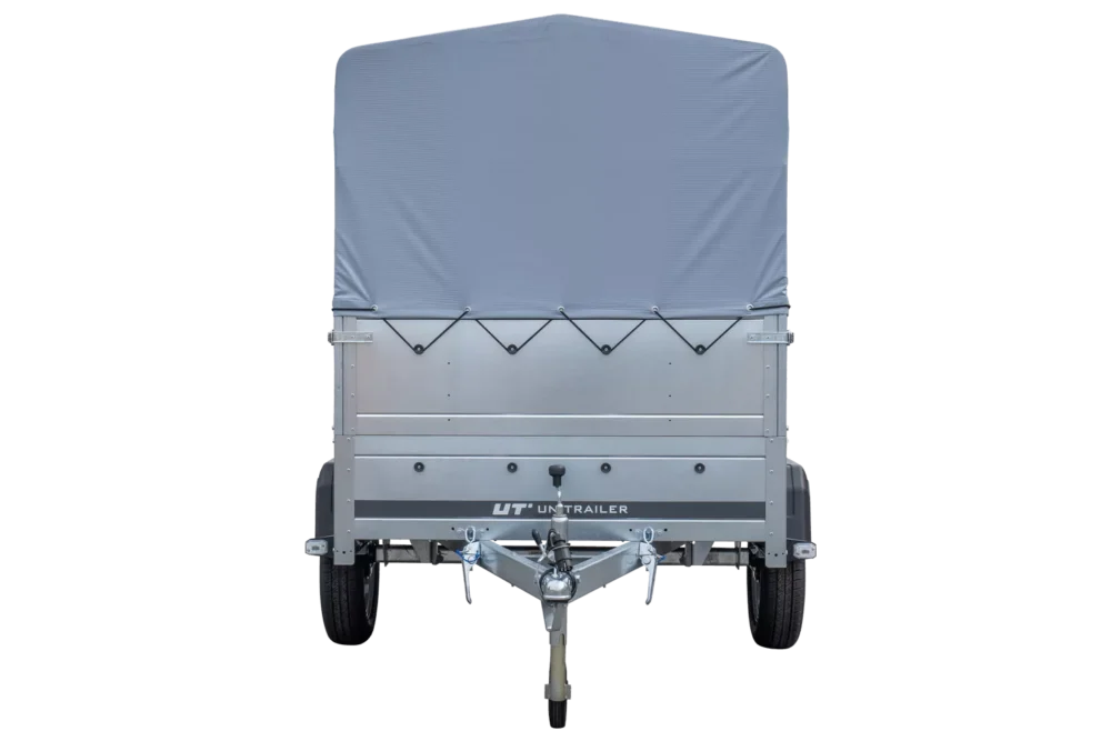 Pkw Anhänger 750 kg ungebremst Garden Trailer 201 KIPP mit zusätzlichen Bordwänden, Stützrad, Hochplane und Hochspriegel-Neu