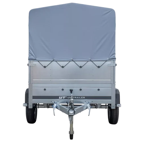 Pkw Anhänger 750 kg ungebremst Garden Trailer 201 KIPP mit zusätzlichen Bordwänden, Stützrad, Hochplane und Hochspriegel-Neu