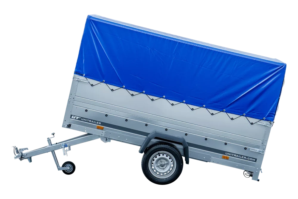 Pkw Anhänger Garden Trailer 264 KIPP mit Stützrad, zusätzlichen Bordwänden, Hochplane und Hochspriegel-Neu