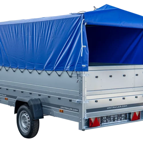 Pkw Anhänger Garden Trailer 264 KIPP mit Stützrad, zusätzlichen Bordwänden, Hochplane und Hochspriegel-Neu