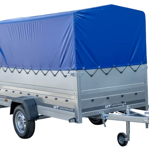 Pkw Anhänger Garden Trailer 264 KIPP mit Stützrad, zusätzlichen Bordwänden, Hochplane und Hochspriegel-Neu