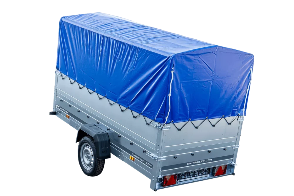 Pkw Anhänger Garden Trailer 264 KIPP mit Stützrad, zusätzlichen Bordwänden, Hochplane und Hochspriegel-Neu