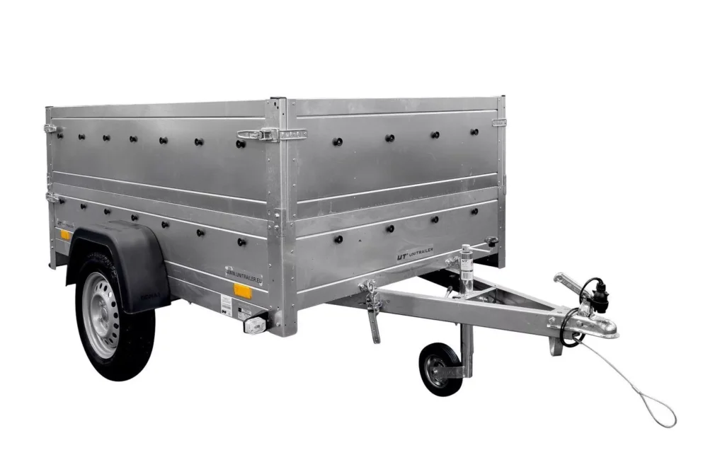 Pkw Anhänger Kipper 230×125 Garden Trailer 230 KIPP Unitrailer 750 kg mit Stützrad und zusätzlichen Bordwänden-Neu
