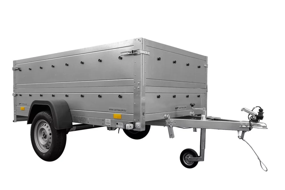 Pkw Anhänger Kipper 230×125 Garden Trailer 230 KIPP Unitrailer 750 kg mit Stützrad und zusätzlichen Bordwänden-Neu