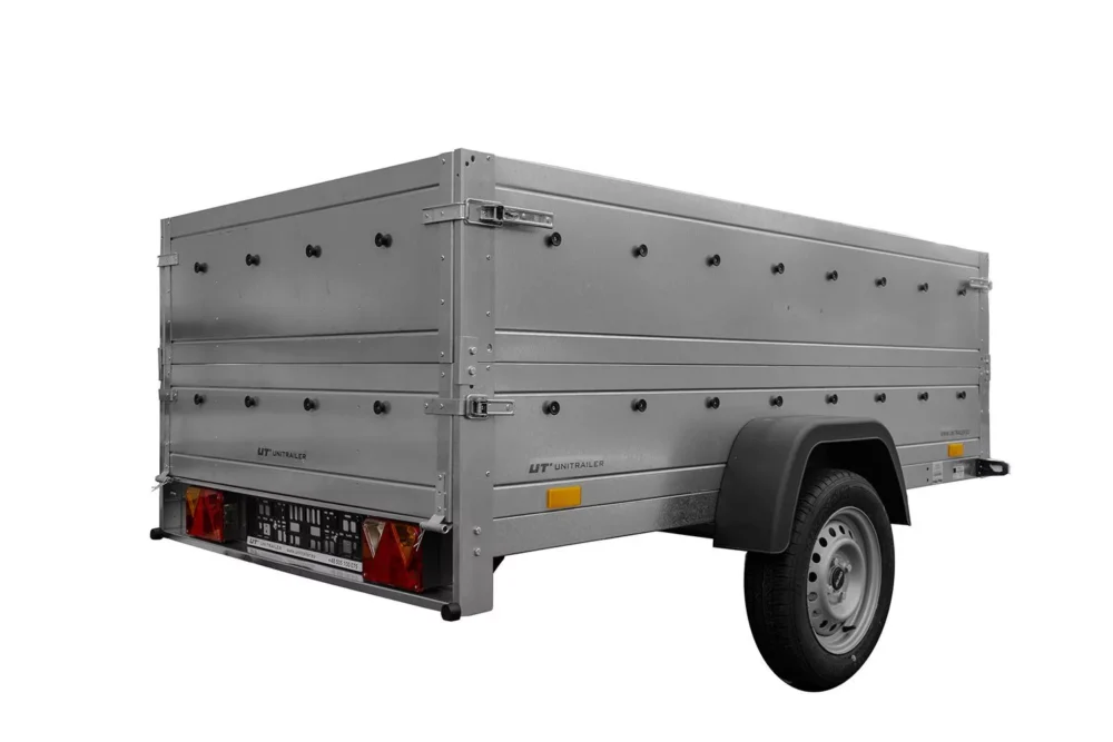 Pkw Anhänger Kipper 230×125 Garden Trailer 230 KIPP Unitrailer 750 kg mit Stützrad und zusätzlichen Bordwänden-Neu