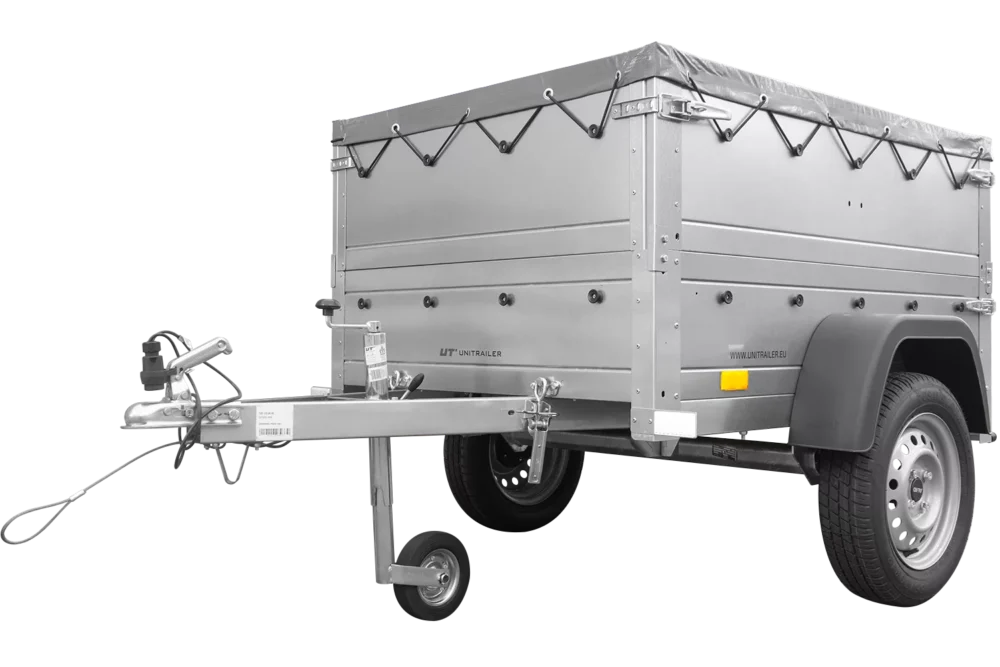 Pkw Anhänger Neu Garden Trailer 150 KIPP mit zusätzlichen Bordwänden, Stützrad und grauer Flachplane-Neu