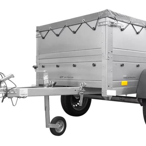 Pkw Anhänger Neu Garden Trailer 150 KIPP mit zusätzlichen Bordwänden, Stützrad und grauer Flachplane-Neu