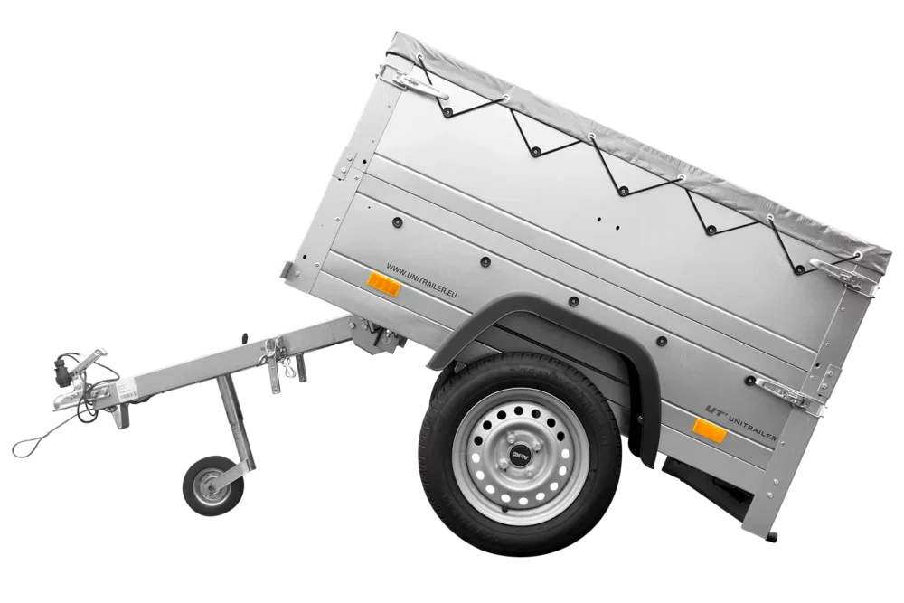 Pkw Anhänger Neu Garden Trailer 150 KIPP mit zusätzlichen Bordwänden, Stützrad und grauer Flachplane-Neu