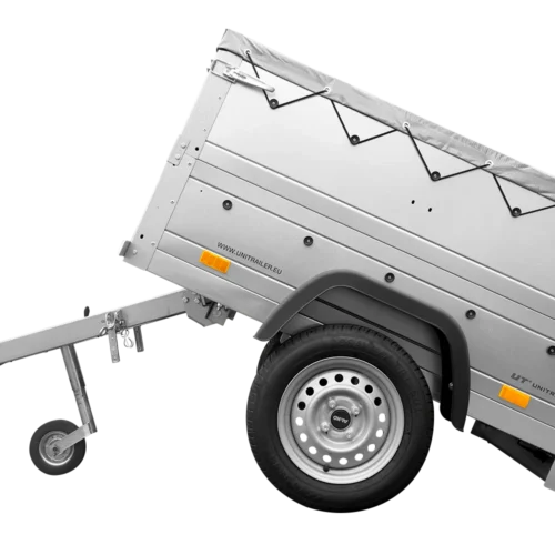 Pkw Anhänger Neu Garden Trailer 150 KIPP mit zusätzlichen Bordwänden, Stützrad und grauer Flachplane-Neu