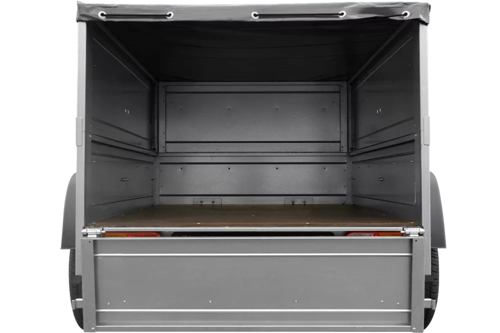 Pkw Anhänger Neu Garden Trailer 150 KIPP mit zusätzlichen Bordwänden, Stützrad und grauer Flachplane-Neu