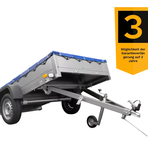 Pkw-Kippanhänger Garden Trailer 230 KIPP [230 cm x 125 cm] mit Flachplane, Stützrad und Planenträger-Neu