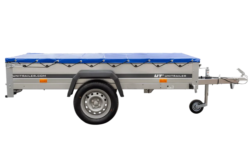 Pkw-Kippanhänger Garden Trailer 230 KIPP [230 cm x 125 cm] mit Flachplane, Stützrad und Planenträger-Neu