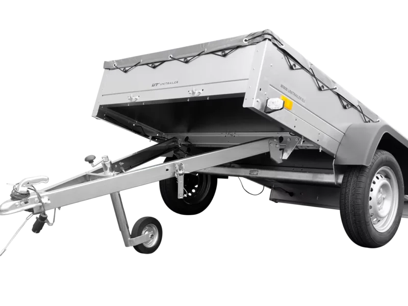 Anhänger für Pkws Garden Trailer 201 KIPP 200×125 cm 750 kg [mit Flachplane, Stützrad und Flachplaneträger]-Neu