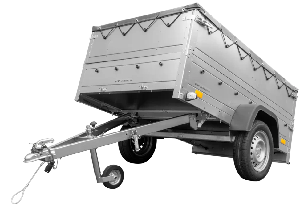 Anhänger kippbar Garden Trailer 201 KIPP mit zusätzlichen Bordwänden, Stützrad und Flachplane-Neu