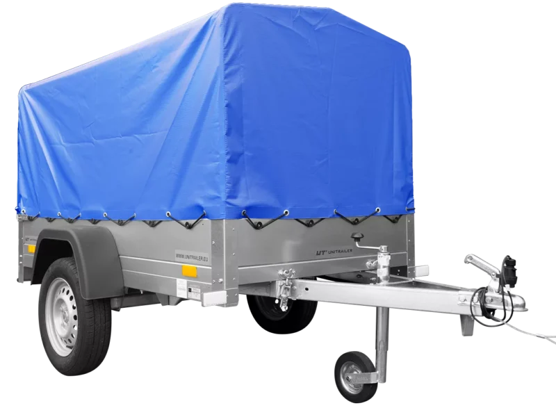 Anhänger mit Plane Garden Trailer 201 KIPP [mit Stützrad, blauer Hochplane und Hochspriegel]-Neu