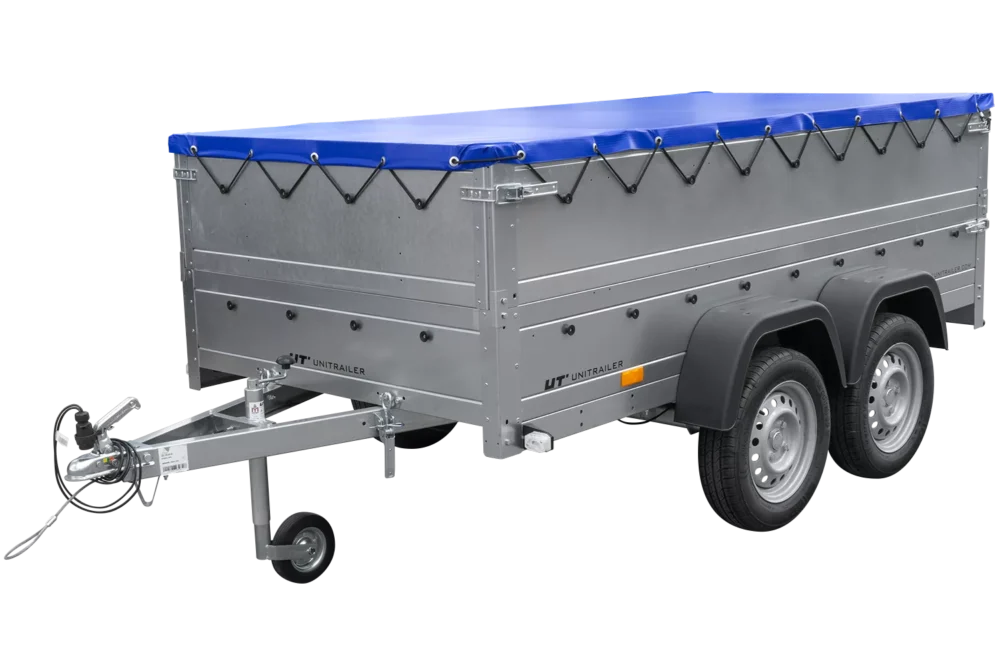 Anhänger mit zwei Achsen Garden Trailer 264/2 KIPP inkl. zusätzliche Bordwände und Flachplane-Neu