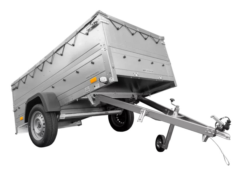 Faltbarer Pkw Anhänger Garden Trailer 230 KIPP mit zusätzlichen Bordwänden, Stützrad, Flachplane und Planenträgern]-Neu