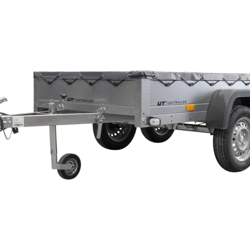 Garden Trailer 264/2 Kipp Mit Stützrad, Graue Flachplane Und Planenträger-Neu