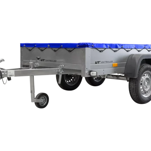 Garden Trailer 264/2 Kipp Mit Stützrad, Planenträger Und Blauer Flachplane-Neu