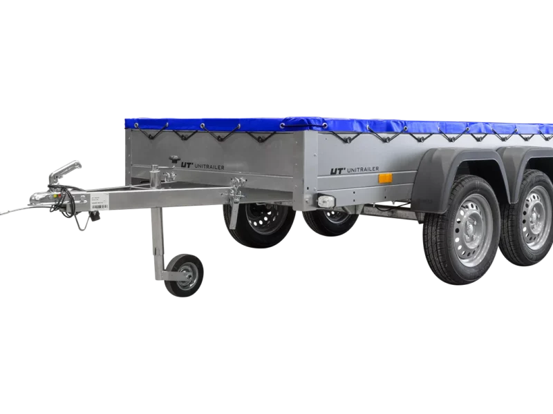 Garden Trailer 264/2 Kipp Mit Stützrad, Planenträger Und Blauer Flachplane-Neu