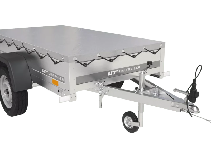 Gartenanhänger 200 Kipp mit Stützrad, H-0-Rahmen und grauer Plane-Neu